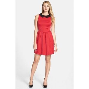 Kensie Satin Dot Sleeveless Red Dress Size 6-8